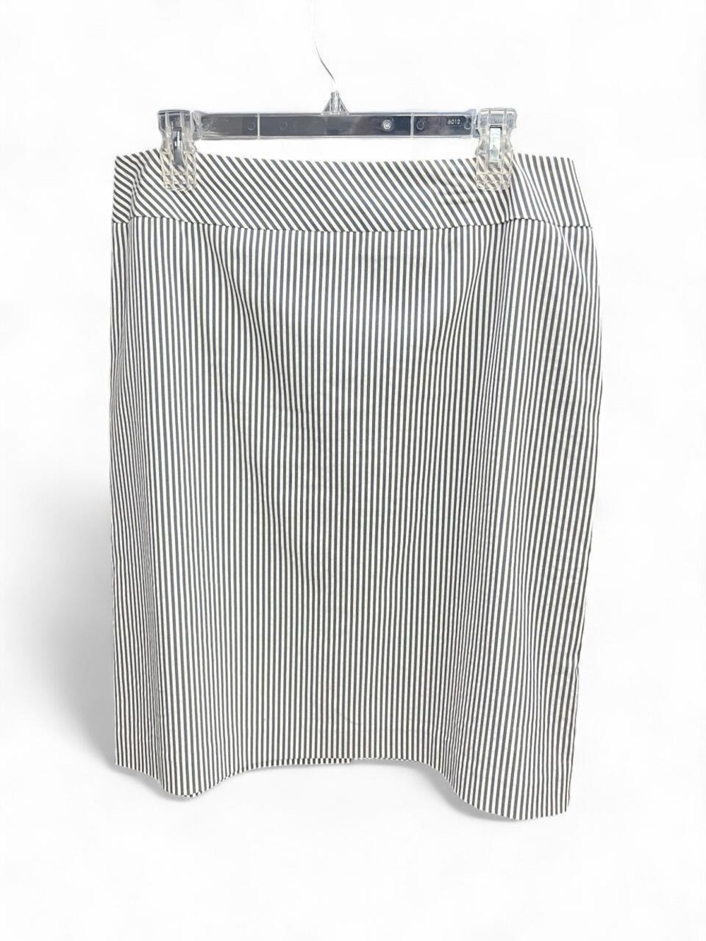 Alex Marie Black and White Pinstriped Pencil Skirt